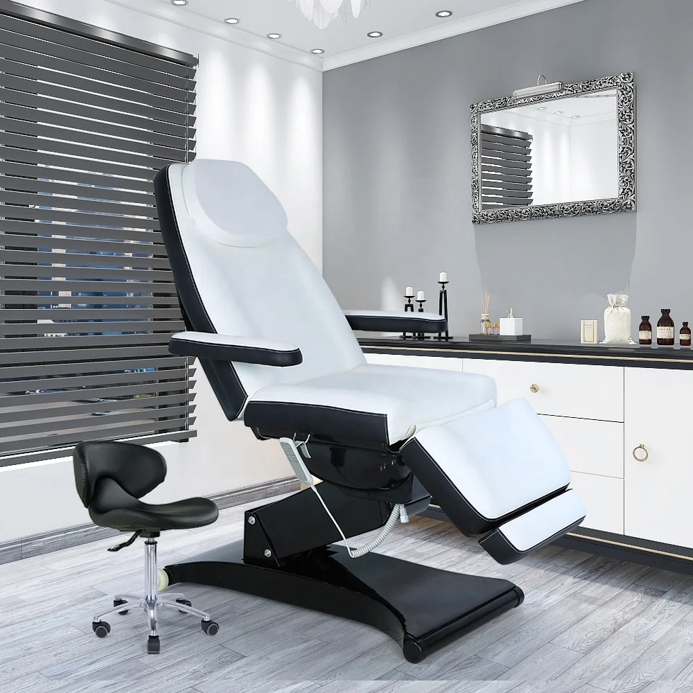Beauty Cosmetic 3 Electric Motors Adjustable Treatment Massage Table Podiatry Tattoo Facial Chair
