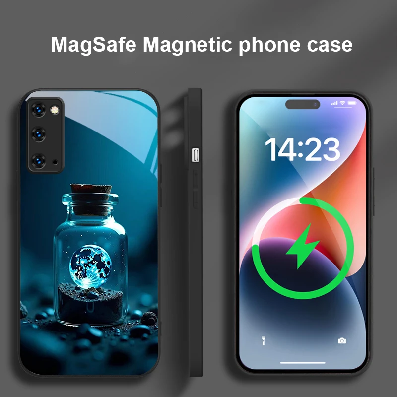 Фото Dream Bottle Universe для Magsafe Samsung S 25 S8 S9 S10 S20Ultra S21 Pro S22 Plus S23 FE S24 Ultra S25 Edge Glass Чехол для телефона №4