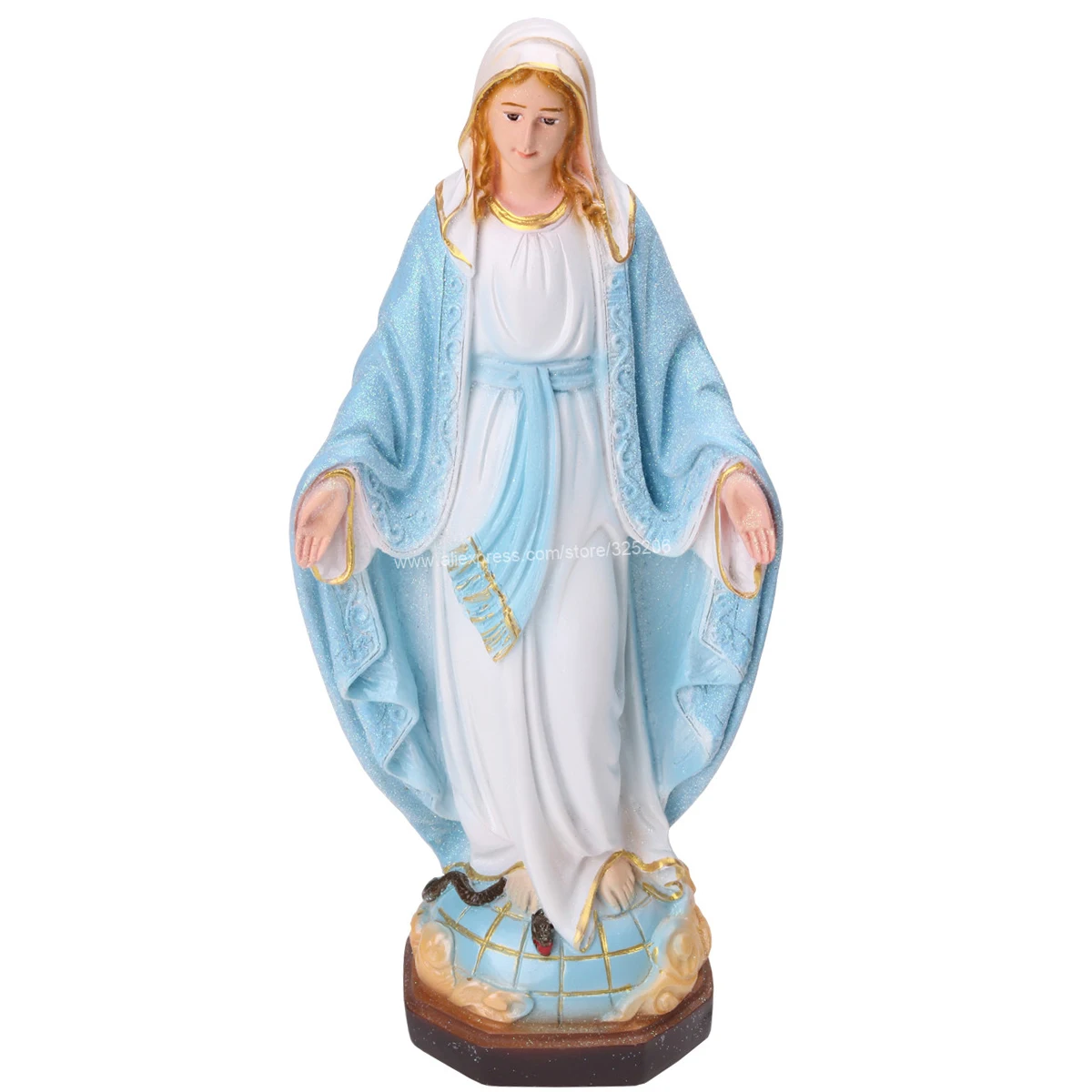 

Catholic Madonna Blessed Saint Mary Statue Fatima Our Lady of Lourds Saint Statue Figure Christ Tabletop Statue Figurine Resin