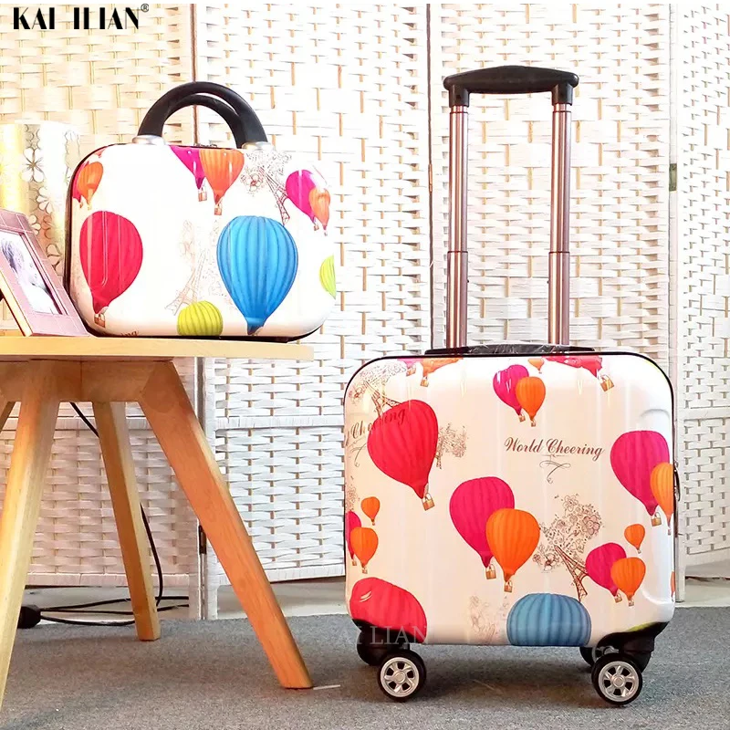 

Мультяшный Детский комплект чемоданов, детский Дорожный чемодан на колесиках, чемодан на колесиках для девочек, чемодан на колесиках 18 дюйм...