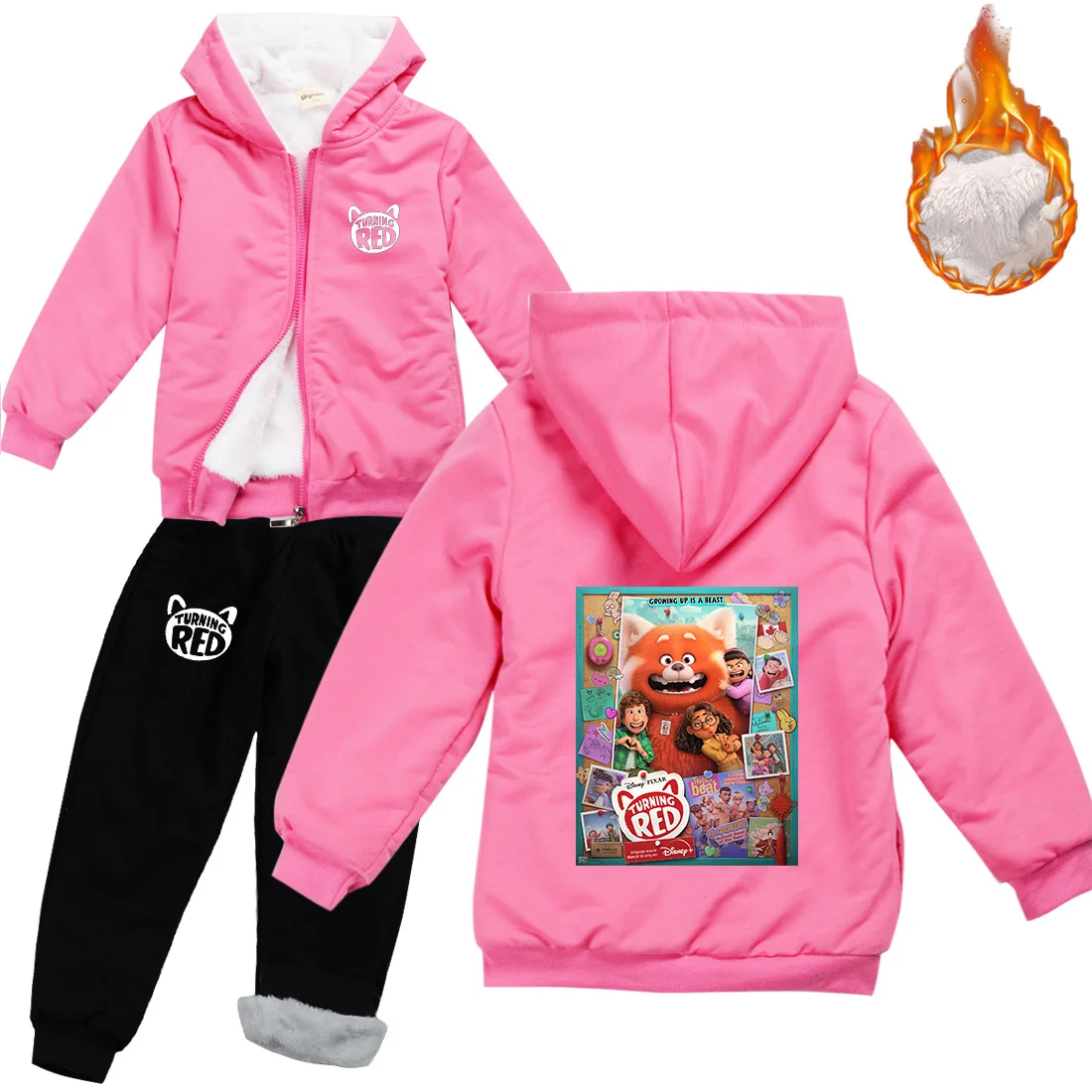 

Детский теплый спортивный костюм из мультфильма «Дисней», с плюшевой подкладкой