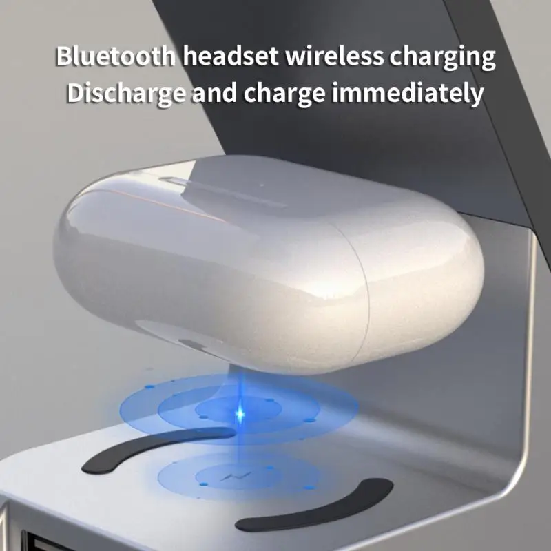 

Беспроводное зарядное устройство 6 в 1, магнитное зарядное устройство для будильника, док-станция для телефонов 14, 13, 12 Max, часы, зарядная станция