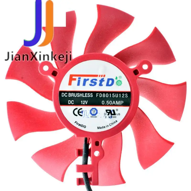 Новый оригинальный охлаждающий вентилятор для видеокарты FD8015U12S 75 мм 38,5 мм 12 В постоянного тока 6870 а HD6850 6790 6770 4860