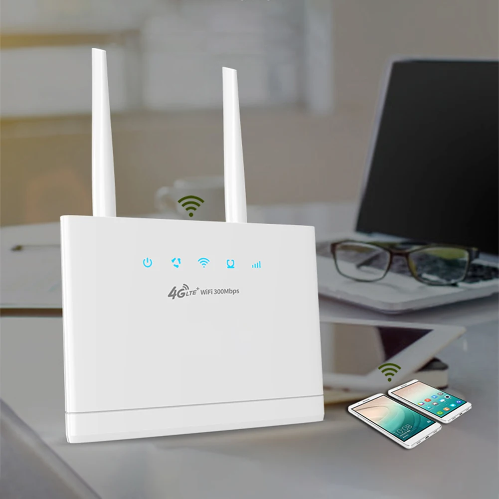 

R311 4G Router Wireless Modem 300Mbps 4G LTE Router External Antennas with SIM Card Slot Internet Connection Fast Ethernet Ports