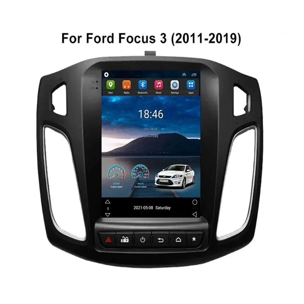 Автомобильный радиоприемник 2 Din Android 13 для Ford Focus 3 Mk 2011 2012-2035 Мультимедийный
