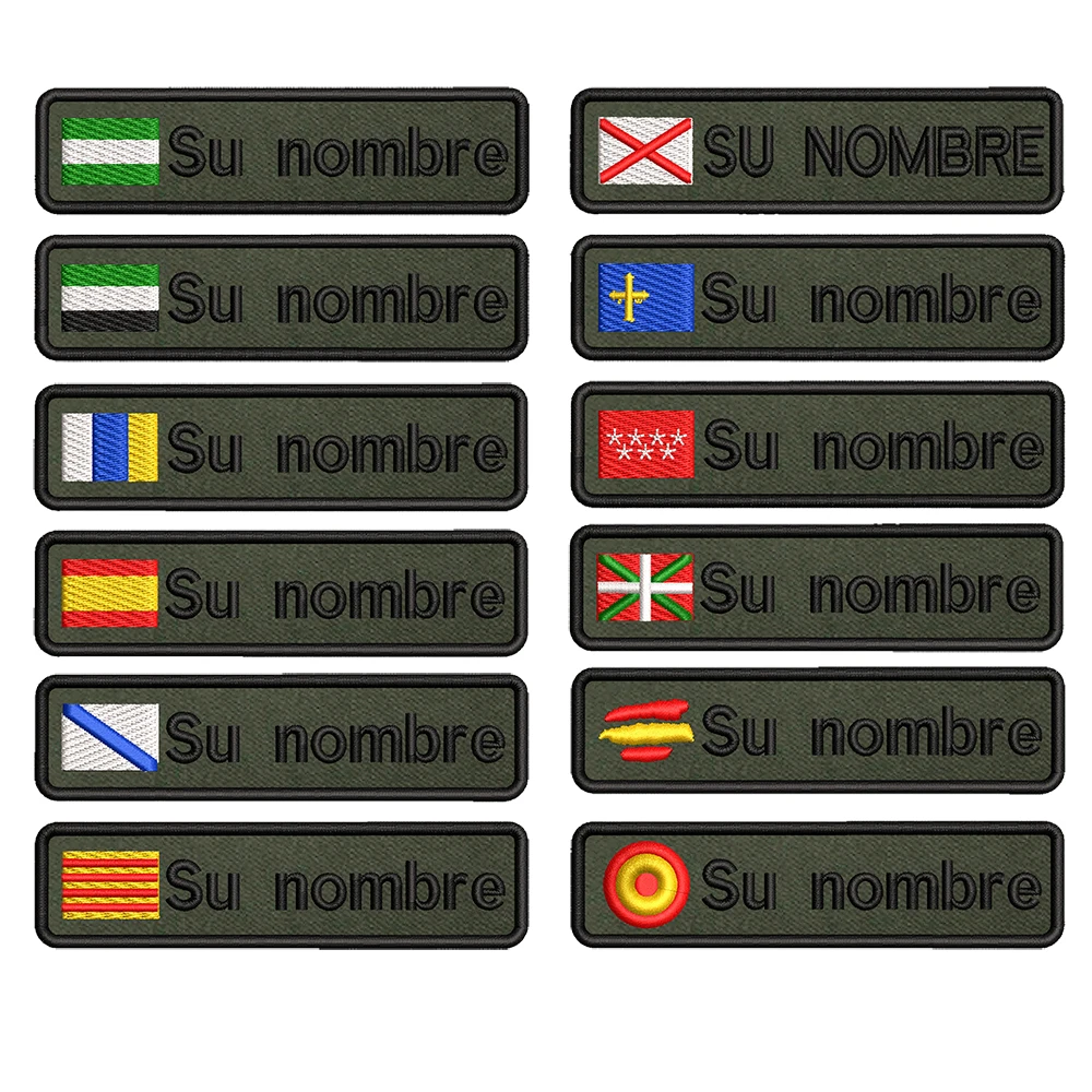 10x2 5 см нашивка с именем на заказ полосками бейдж утюгом велкросе Андалусии