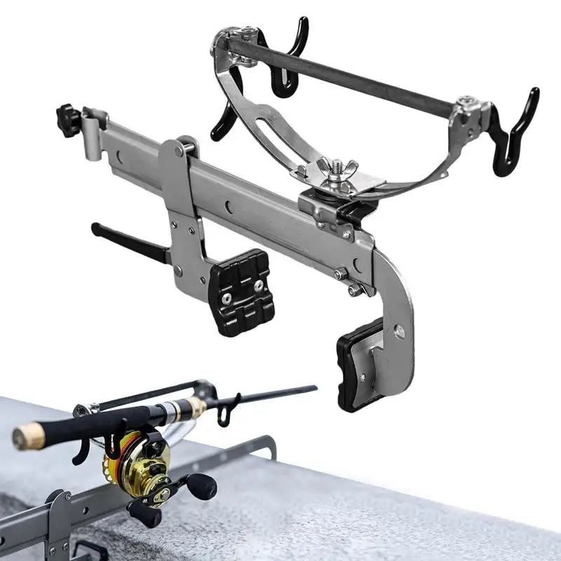 

Fishing Pole Rack Telescopic Design Stainless Steel Fishing Rod Racks Easy Using Angel Adjustable Fishing Supplies For Throwing