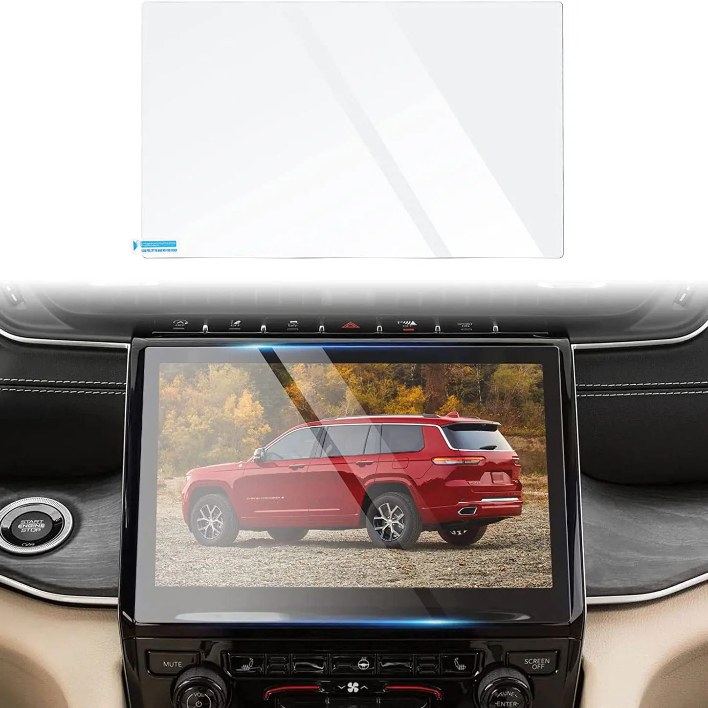 

Защитная пленка для экрана Jeep Grand Cherokee L 2022 2023, закаленное стекло для экрана навигации, Защитная пленка для сенсорного экрана 10,1 дюйма