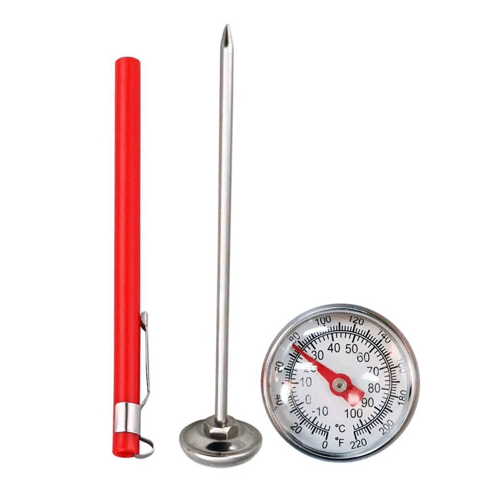 

Stainless Steel Physical Soil Thermometer No Battery Required 127 mm Stem 0-100 ° C Range For Ground Garden Soil Compost Kitchen