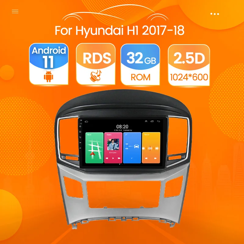 

Autoradio Smart Car Radio for Hyundai Grand Starex H1 2015 2016 2017 2018 support Rear camera RDS SWC Carplay Accessories Frame