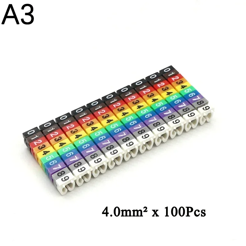 

100/150 шт., цифровая номерная бирка типа M, этикетка, трубка, цветной провод, 1,5/2,5/4/6 мм2, сеть проводов 0-9, зажимы для маркера нумерации кабеля