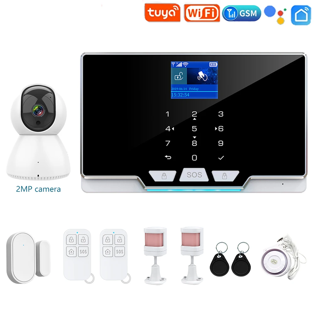 Wi-Fi-система сигнализации Tuya двухсторонний голосовой Интерком с датчиком низкого