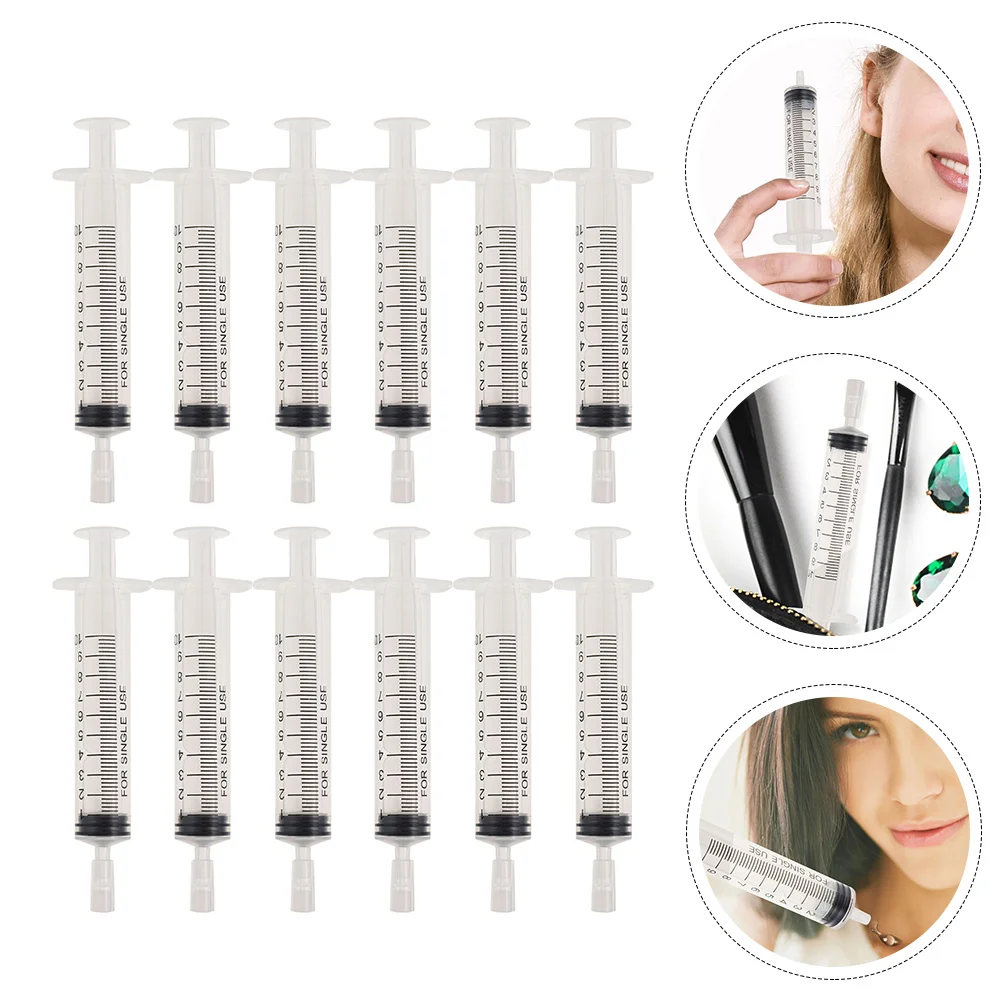 

12Pcs Syringe Liquid Syringe Perfume Accessory Measuring Syringe Lotion Syringe for Home Travel Trip