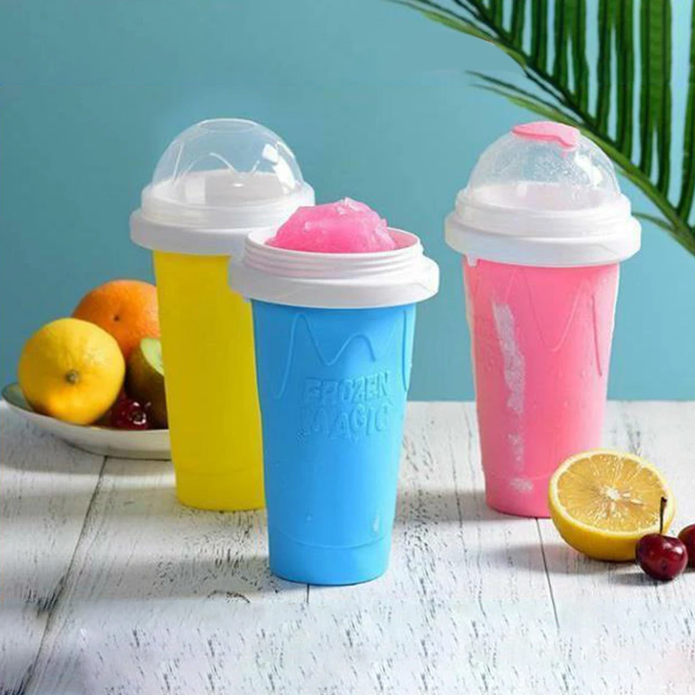 

Quick Frozen Smoothies Cups Ice Cream Maker Milkshake Cooling Cup Silicone Squeeze Slushy Cup DIY Homemade Freeze Drinks