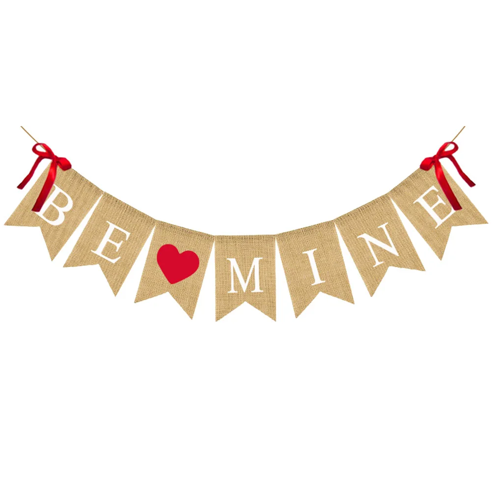

1 Set Swallowtail Banner Linen Flag Layout Props Bunting Garland Party for Decorations