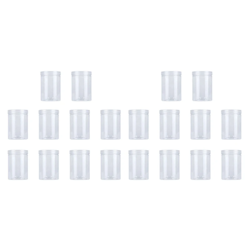 

Пищевая банка, 20 шт., 500 мл, герметичная прозрачная пластиковая кухонная банка, контейнер для закусок с крышкой для конфет, печенья, ароматизи...