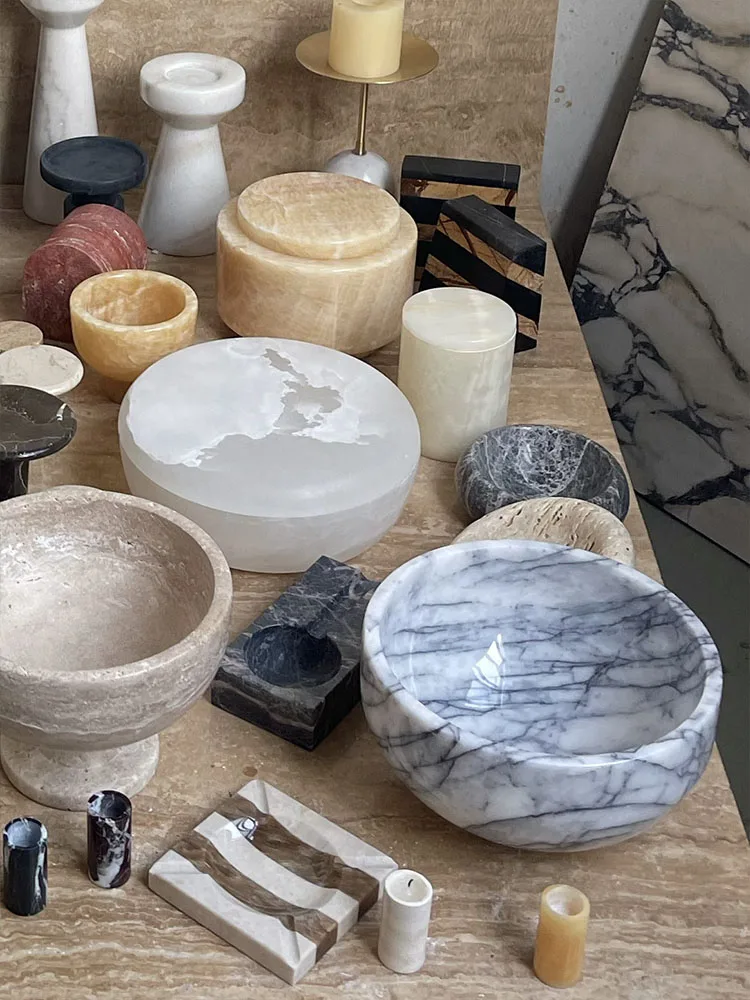 Индивидуальное натуральное Мраморное блюдо для овощей и фруктов искусство