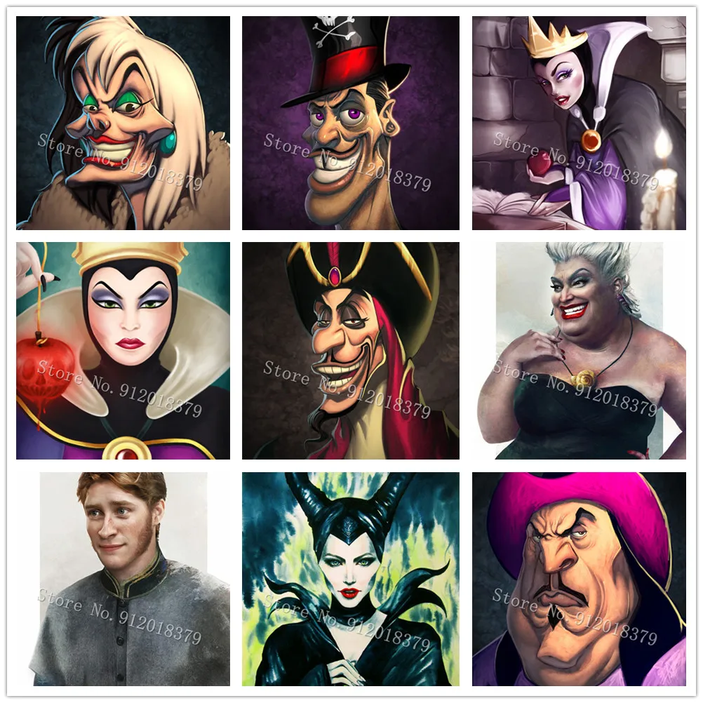 Алмазная картина сделай сам диснеевских злодей портрет ведьмы малефисент