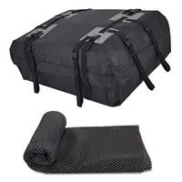 Topteng Waterproof Car Roof Top Rack Carrier Cargo Bag Luggage Cube Bag w/ Non-Slip Mat