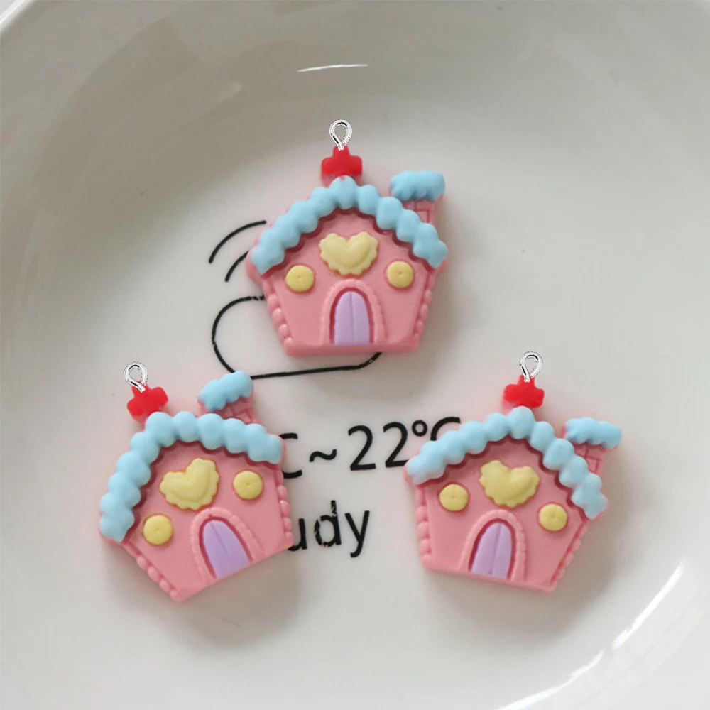 10 шт. Рождественская шляпа серия медведя подвески с плоским основанием для