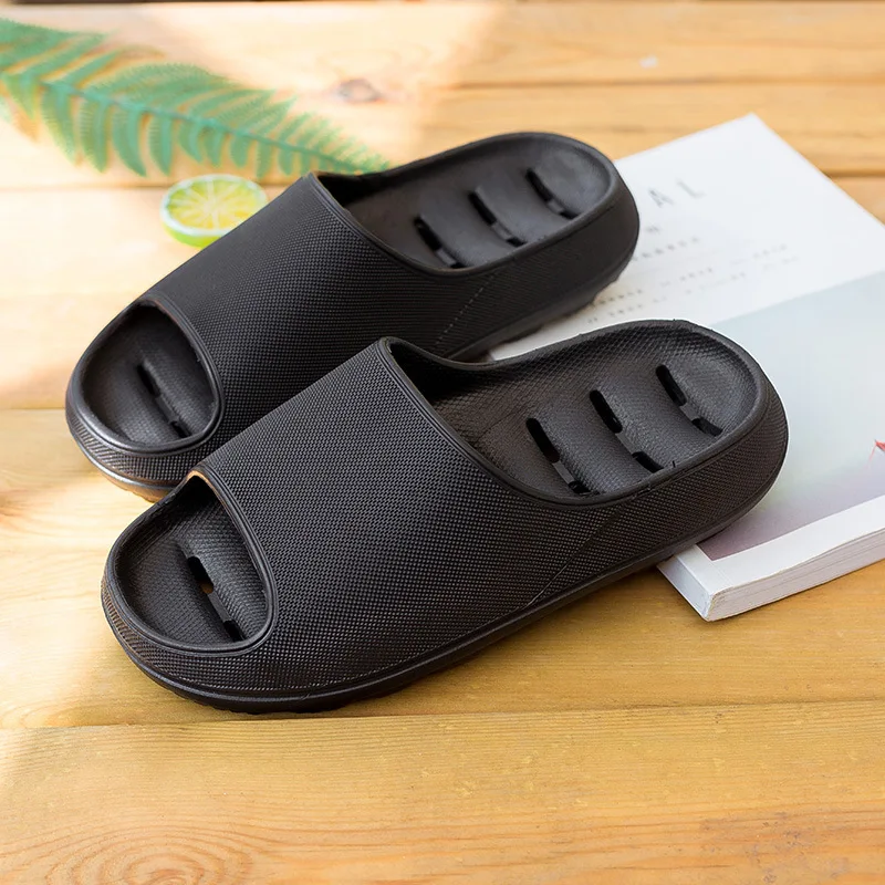 

Fashion Home Slippers For Men Slip On Flats Hotel Indoor Floor Flat Shoes Female Slides Summer Non-slip Family Bathroom Sandals