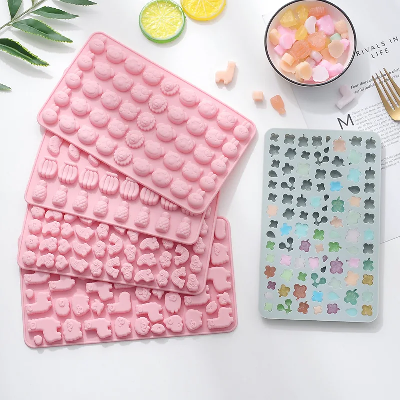 

Cartoon animal candy silicone mold DIY baking cake decoration tool home-made children's chocolate QQ sugar drop glue mold