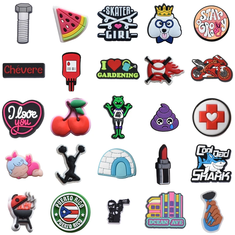 

Packs Para Pins Women Charm Shoe Charms Decorations for Crocs Kids Wholesale Bulk Set Jeans Boy Men Shoes Accessories Girl Gifts