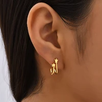 new star design earrings for womens simple luxury jewelry gift 2022 niche popular high end earrings