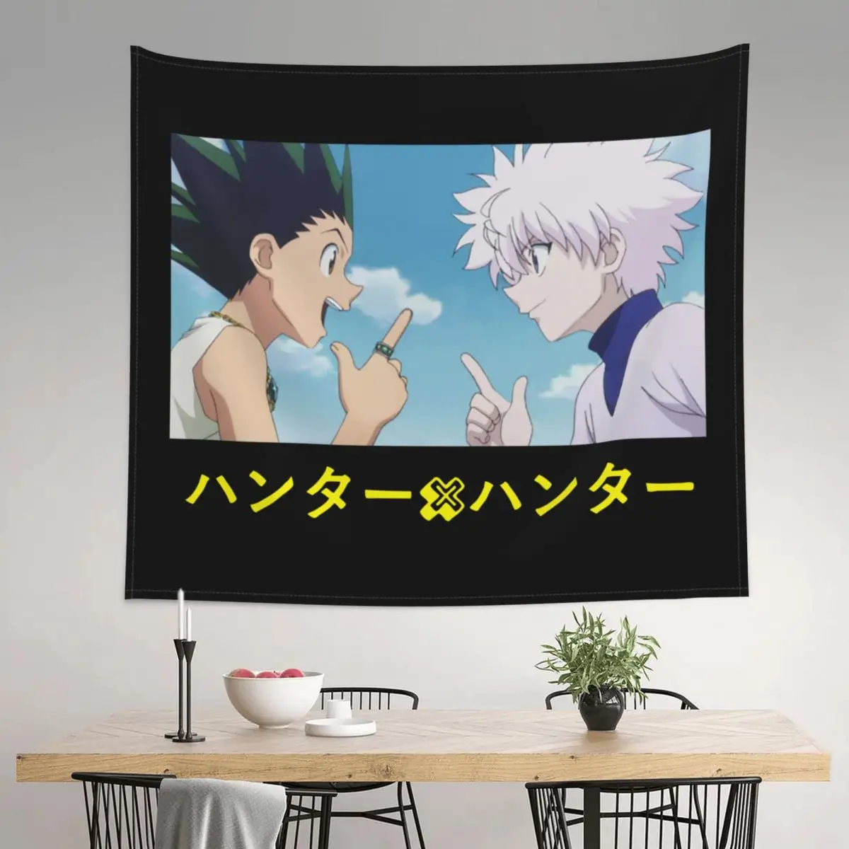 

Hunter X Hunter Killua Zoldyck Gon Freecss Tapestry Wall Hanging Hippie Fabric Tapestry Anime INS Blanket Room Home Decor Tapiz