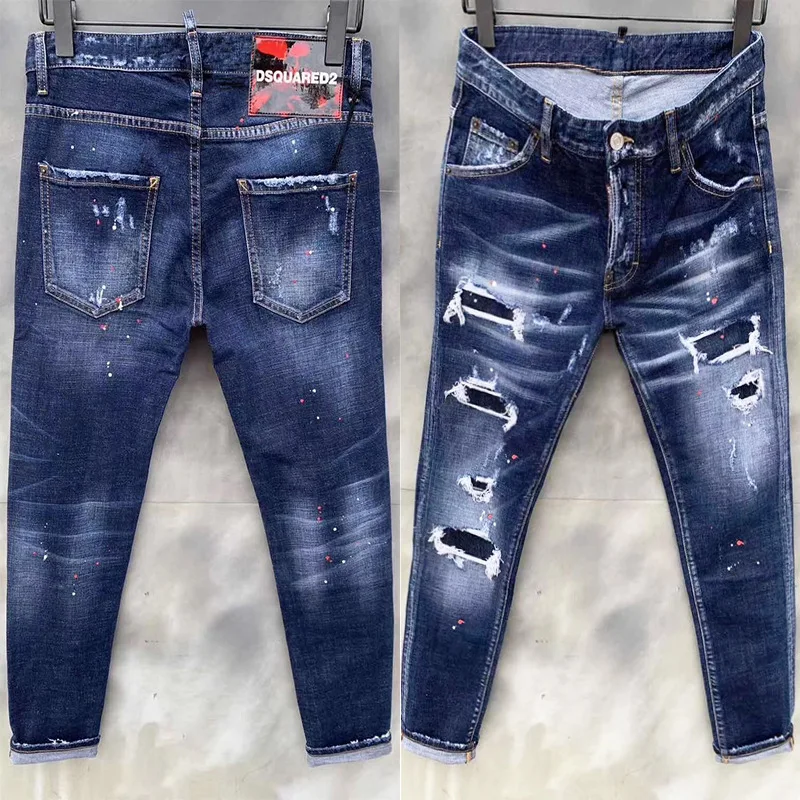 

New Slim Straight Jeans Mens Wear 2023 Solid Casual Solid Denim Pants for Men