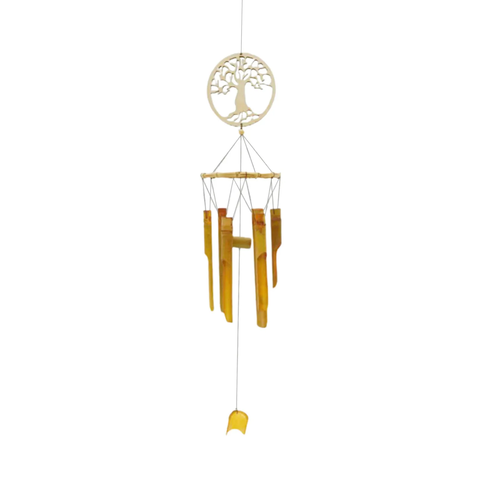 

Bamboo Wind Chime Happiness Wind Chime Handmade Classic Decor Music Soothing Chimes Clearance For Garden Outdoor Outside Patio H