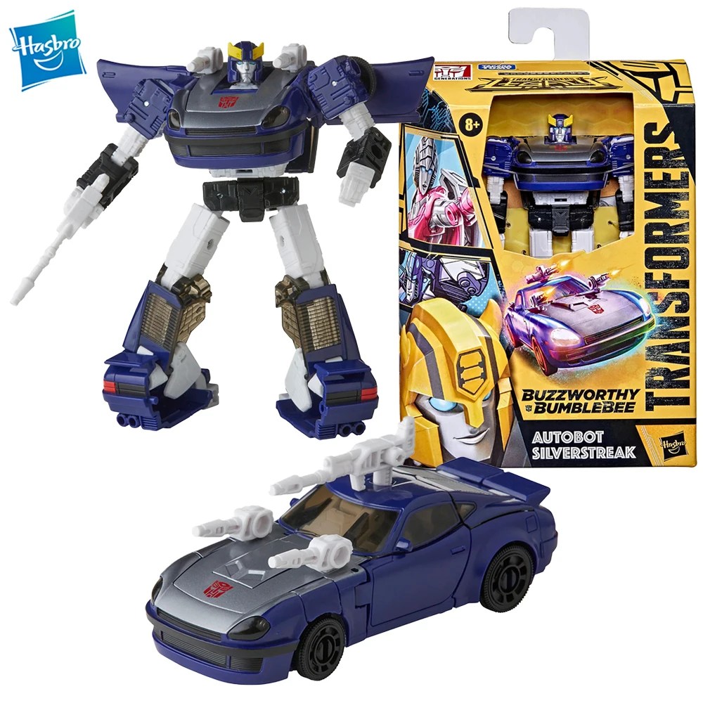 

[In-Stock] Original Hasbro Transformers Buzzworthy Bumblebee Legacy Silverstreak 14cm Action Figures Collectible Model Toys