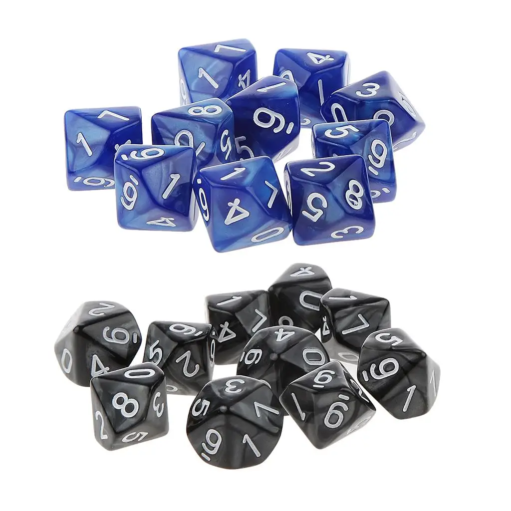 20pcs Ancient Multi sided dice set of 10 D10 Dungeons D&ampD RPG