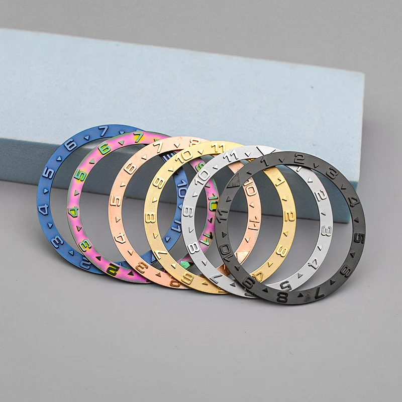

Mod 38mm*31.6mm Flat Copper Watch Bezel Insert Rings Fits Seiko SKX007 SKX009 SRPD Watch Case NH35 NH36 Movement Watch Parts