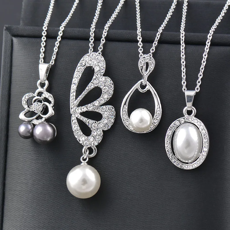 

SINLEERY korean fashion Silver Color Paerl Choker Stainless Steel Necklace For Women wedding accessories jewelry 2022 XL187 SSK
