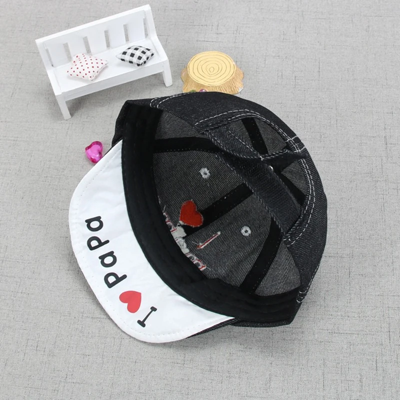 Детская джинсовая бейсболка новинка Весенняя Милая однотонная шляпа от солнца с