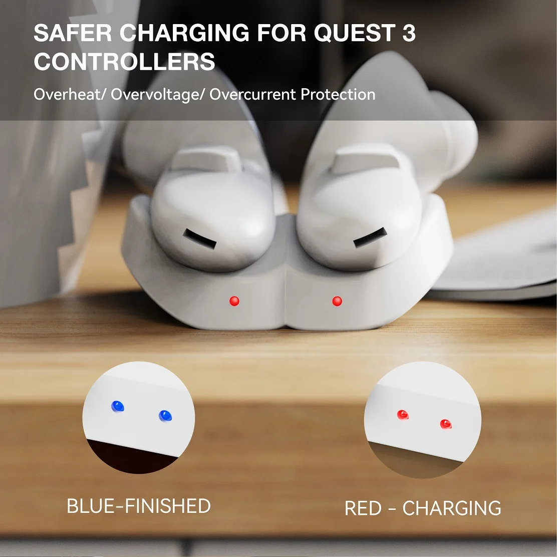 Зарядная док-станция для контроллеров Meta Quest 3/Quest 3S зарядная станция со