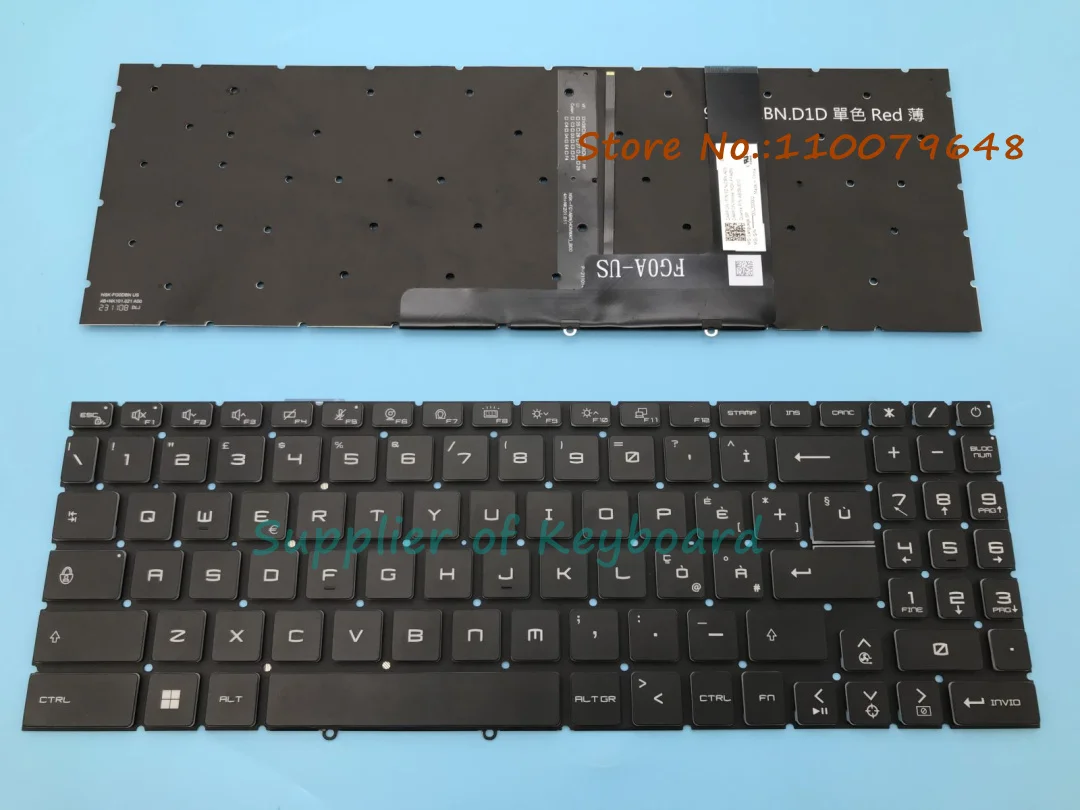 Для MSI GF76 GL76 MS-17L1 MS-17L2 MS-17L3 MS-17L4 MS-17H3 ноутбук Azerty с французской/итальянской