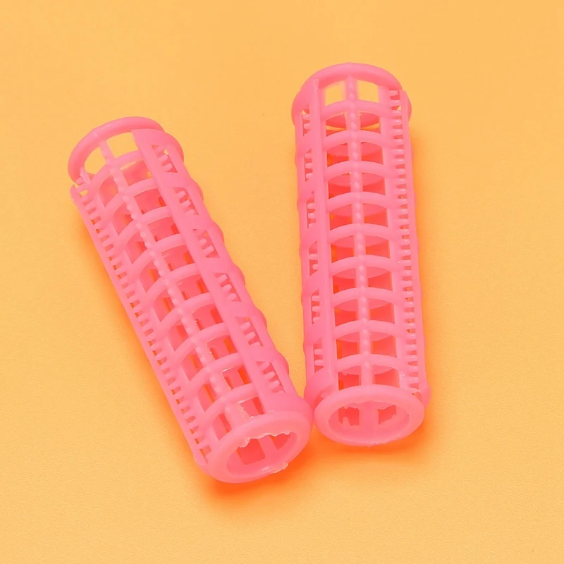 24 шт. Розовые Пластиковые роликовые бигуди для самостоятельной укладки волос