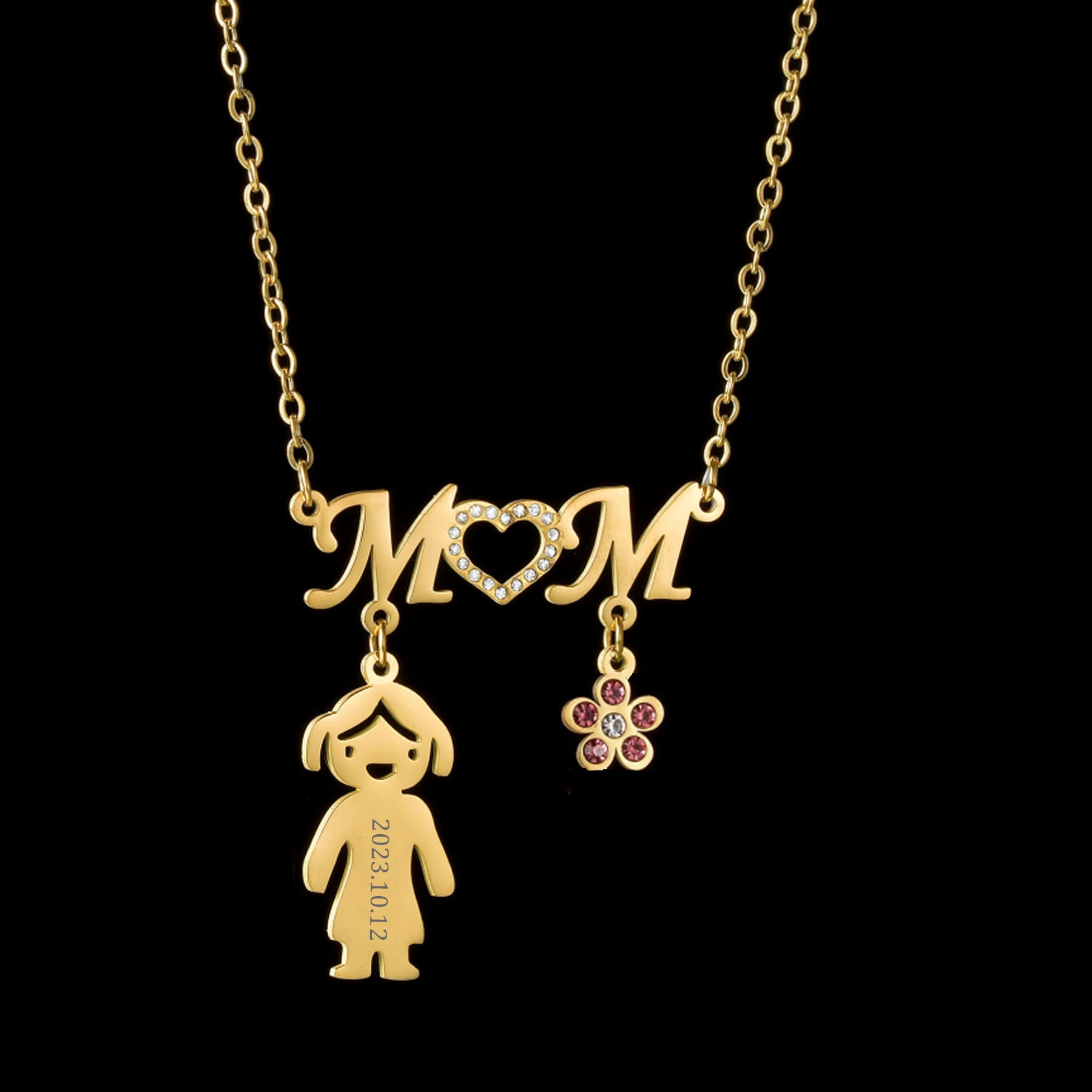 Onlyfans изготовленный на заказ цветок из циркония гравировка имени ребенка женское