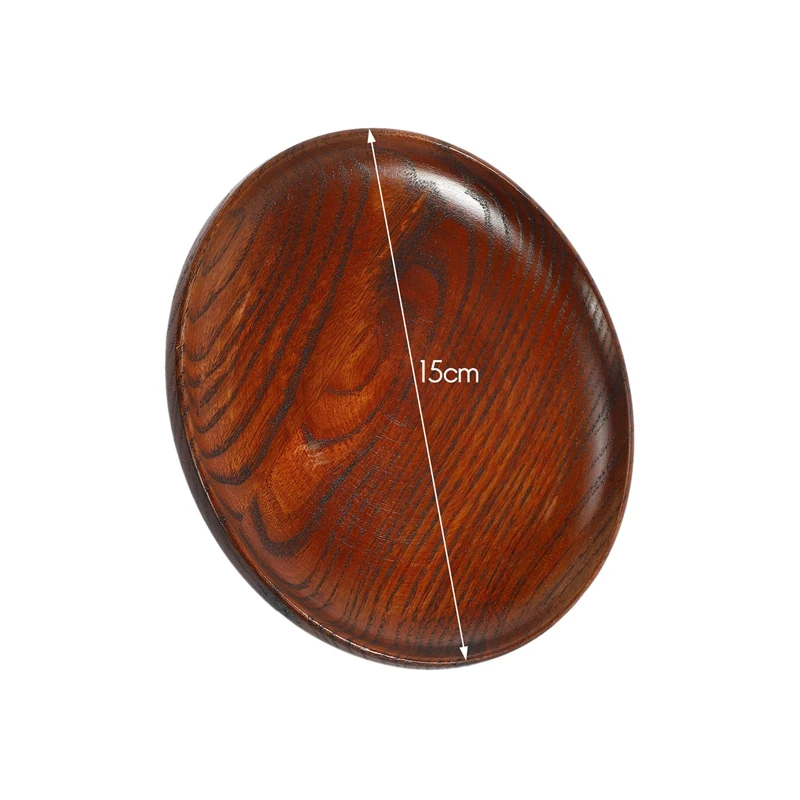 Tableware Household Smooth Wooden Bread Dish Tray Kitchen Utensils Seasoning Plate Round
