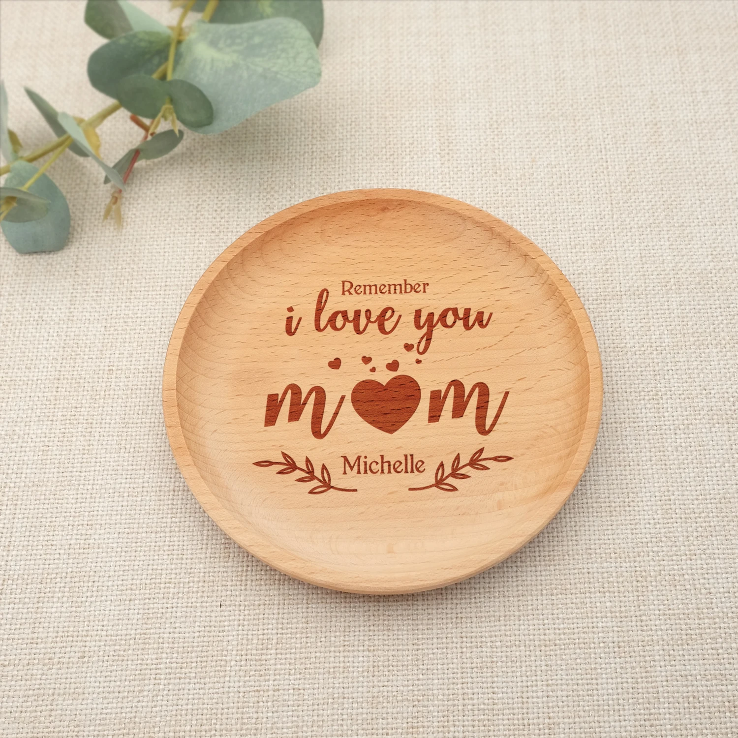 

Деревянный поднос под заказ, поднос для ювелирных изделий с гравировкой, тарелка для украшений, декоративная тарелка, бабушка, мама, подарки на день рождения, подарок на день матери