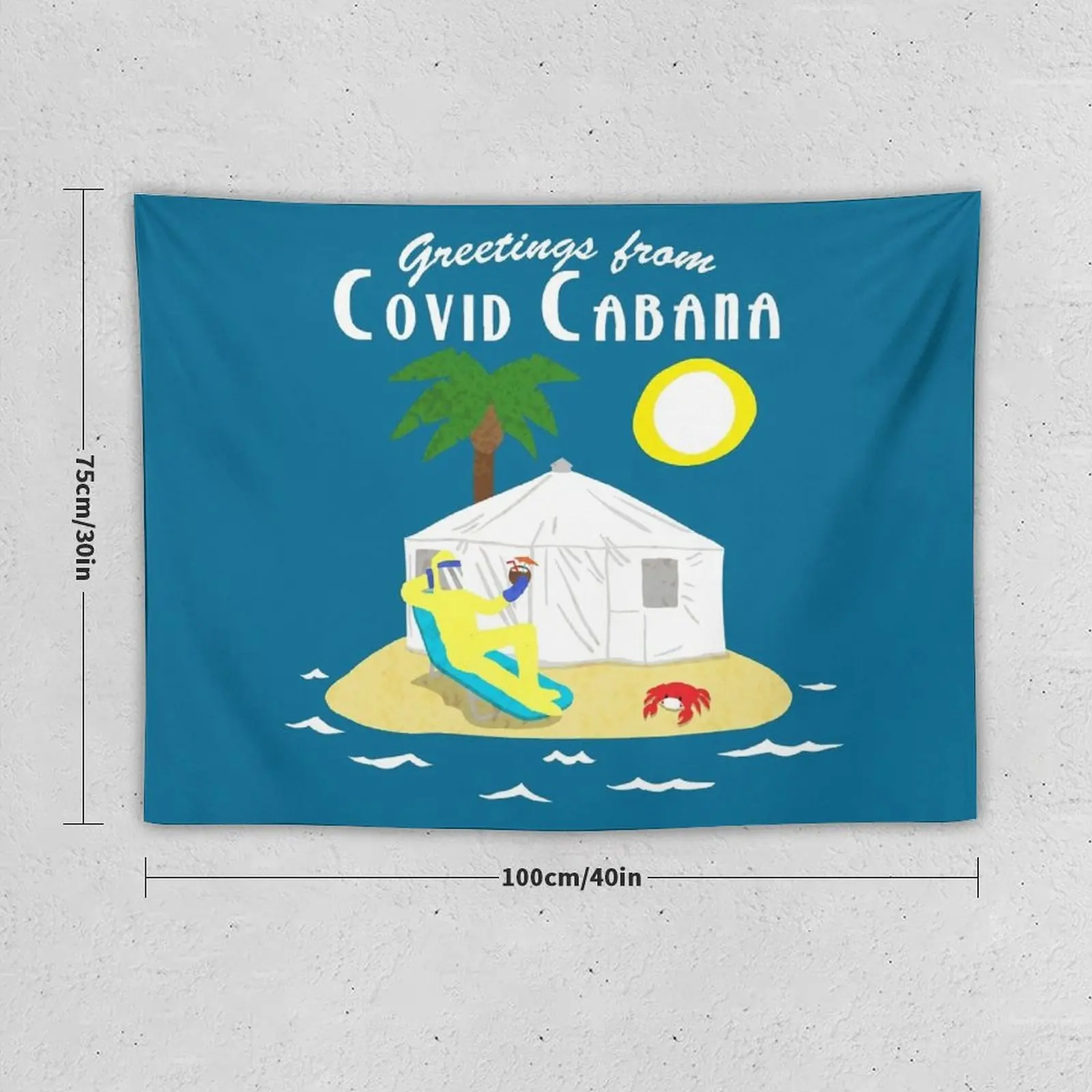 Гобелен Covid Cabana украшение комнаты эстетический гобелен