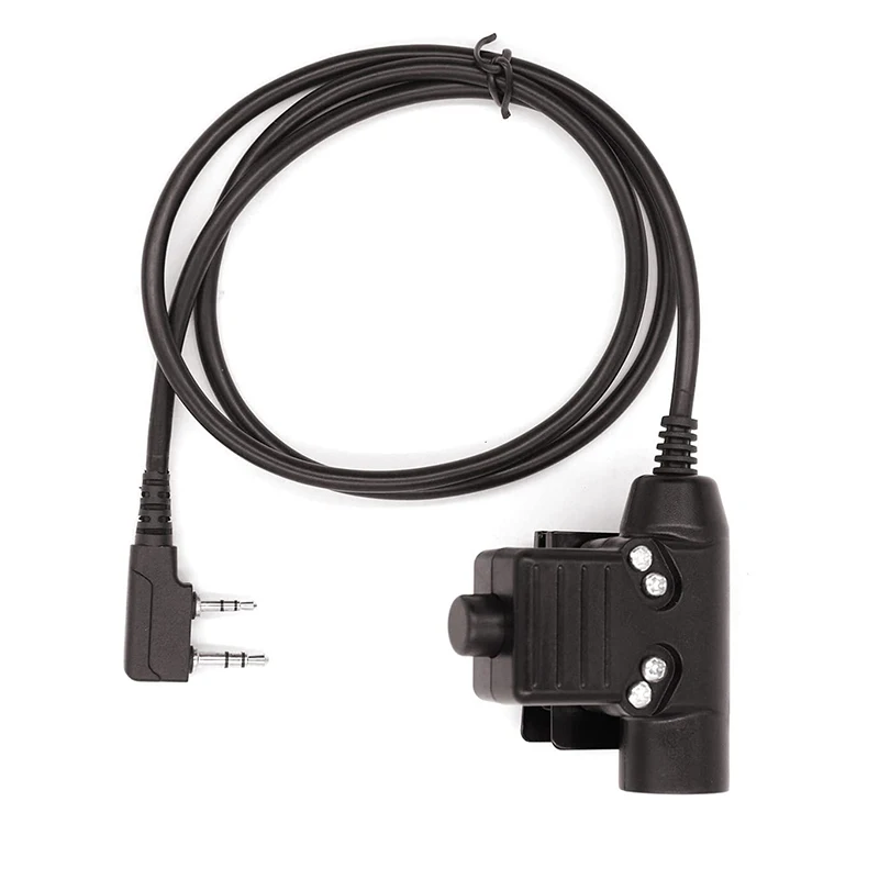 Tactical U94 Adapter Walkie Talkie Headset Cable for Baofeng UV-3R UV-5R BF-888S Kenwood TK-308 TK-320 TK-2312 TK-3212（Civilian）