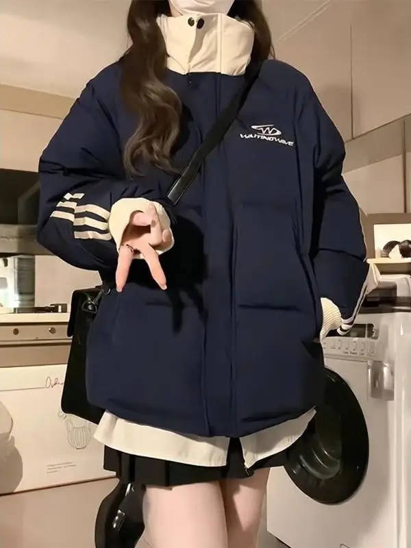 Американская винтажная куртка в стиле преппи контрастного цвета пэчворк с тремя