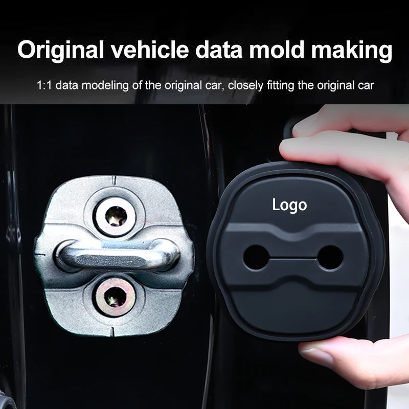 2 шт./компл. силиконовый защитный чехол с пряжкой дверного замка автомобиля для