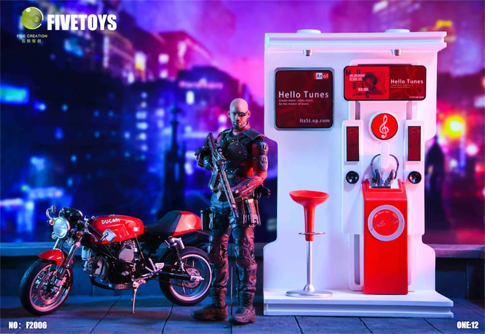1/12 FIVETOYS F2006 мини-модели музыкальных проигрывателей, платформа для дома, подходит для экшн-фигурок 6 дюймов, компонент сцены