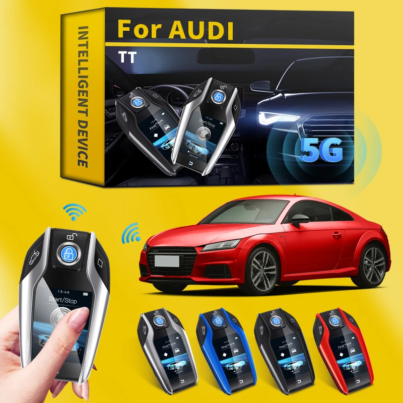 

Модифицированный смарт-пульт дистанционного управления для Audi TT, ЖК-экран, экран для смарт-ключа без ключа, аксессуары для автомобиля, чехол...