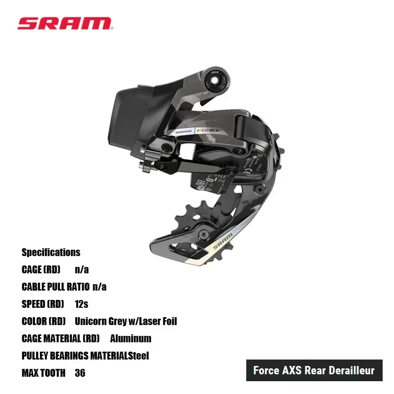 Задний переключатель SRAM Force AXS совместимый с переключателем 36T-max кассетами длиной