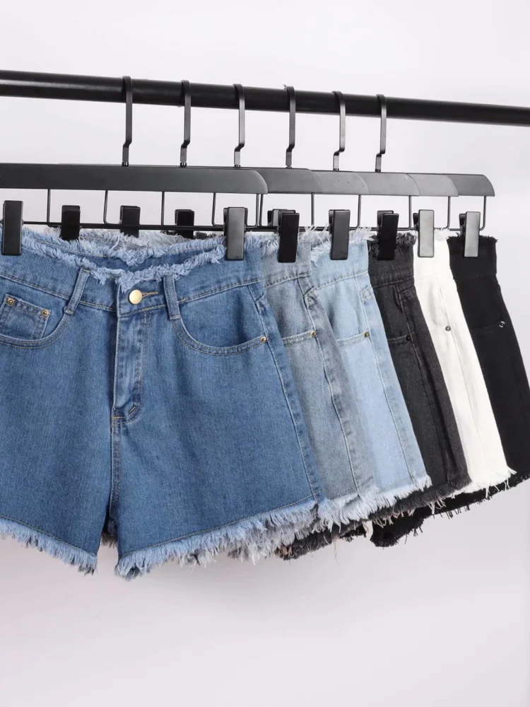 

Still Natural Waist Zipper Women Jeans Super Shorts All-match Simple Trend Summer Flared Pants Popular Harajuku